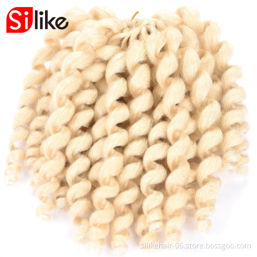 8'' 22strands Jumpy Wand Curl Jamaican Bounce bug bundles Synthetic spring Braiding Hair Extension Crochet twist HairFor Woman